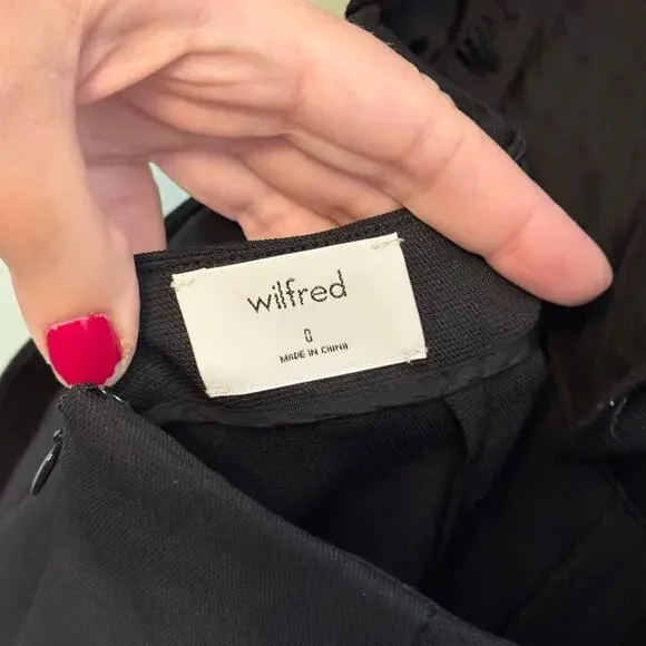 Aritzia Wilfred Ecoulement Tie Back Jumpsuit Womens 0 Black Cropped Wide Leg - Picture 8 of 10